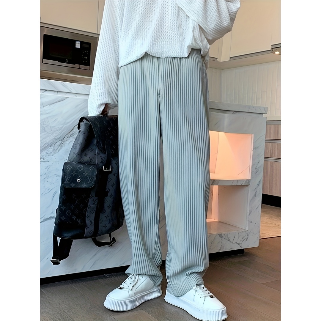 Pantalon décontracté homme casual tendance cordon coton