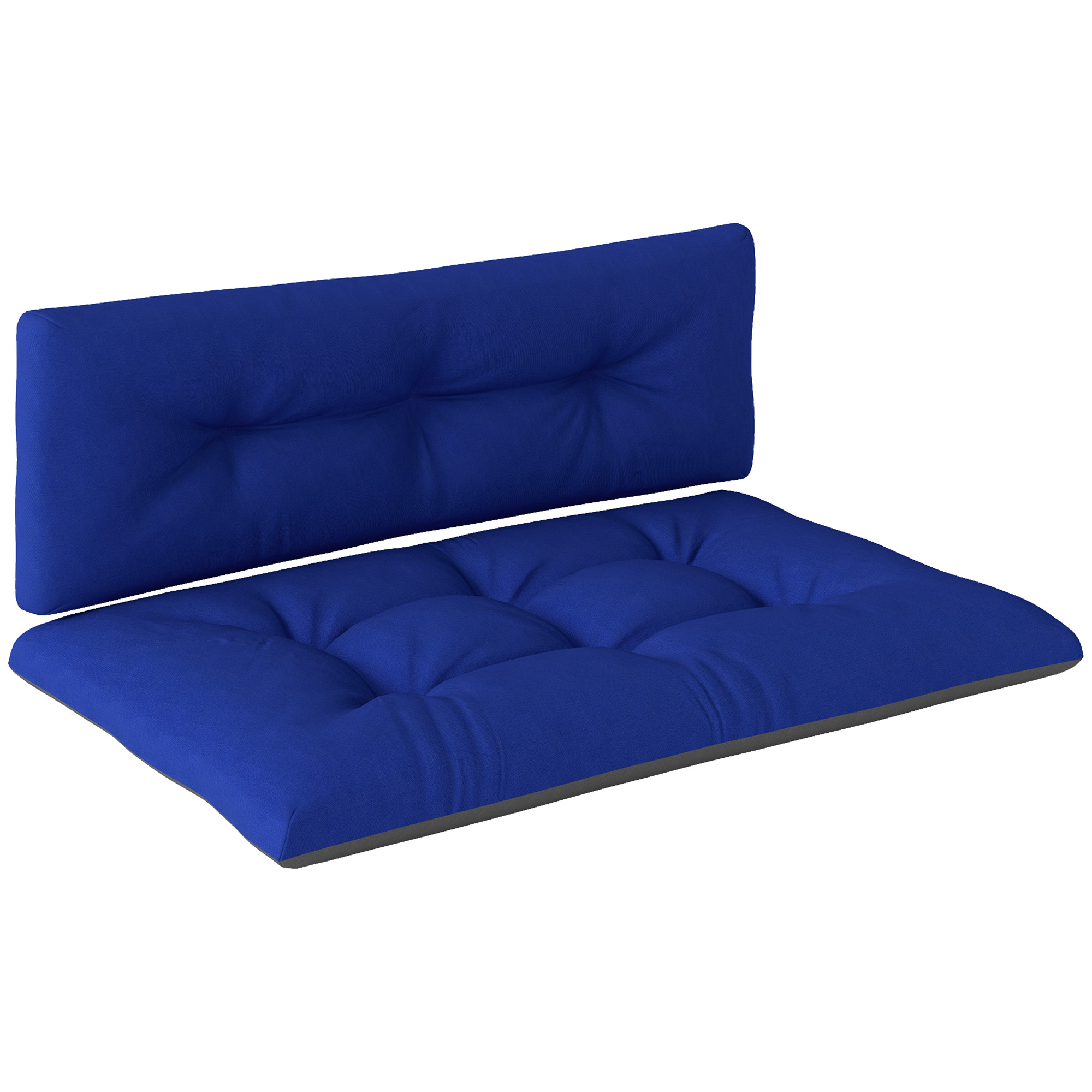 Coussins palette extérieur 3,9po design capitonné bleu marine