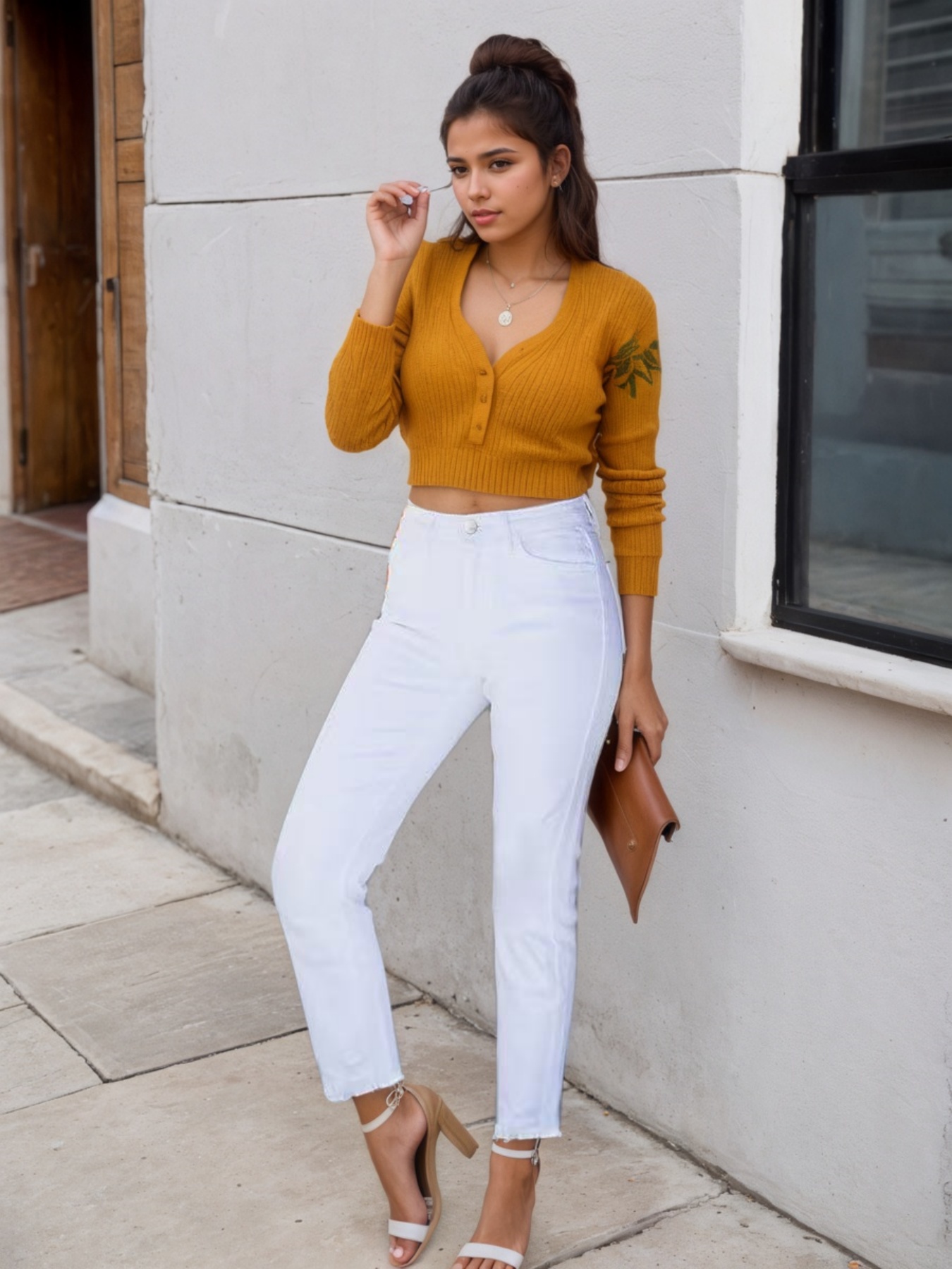 Jean blanc pur femme slim rayures poches biseautées