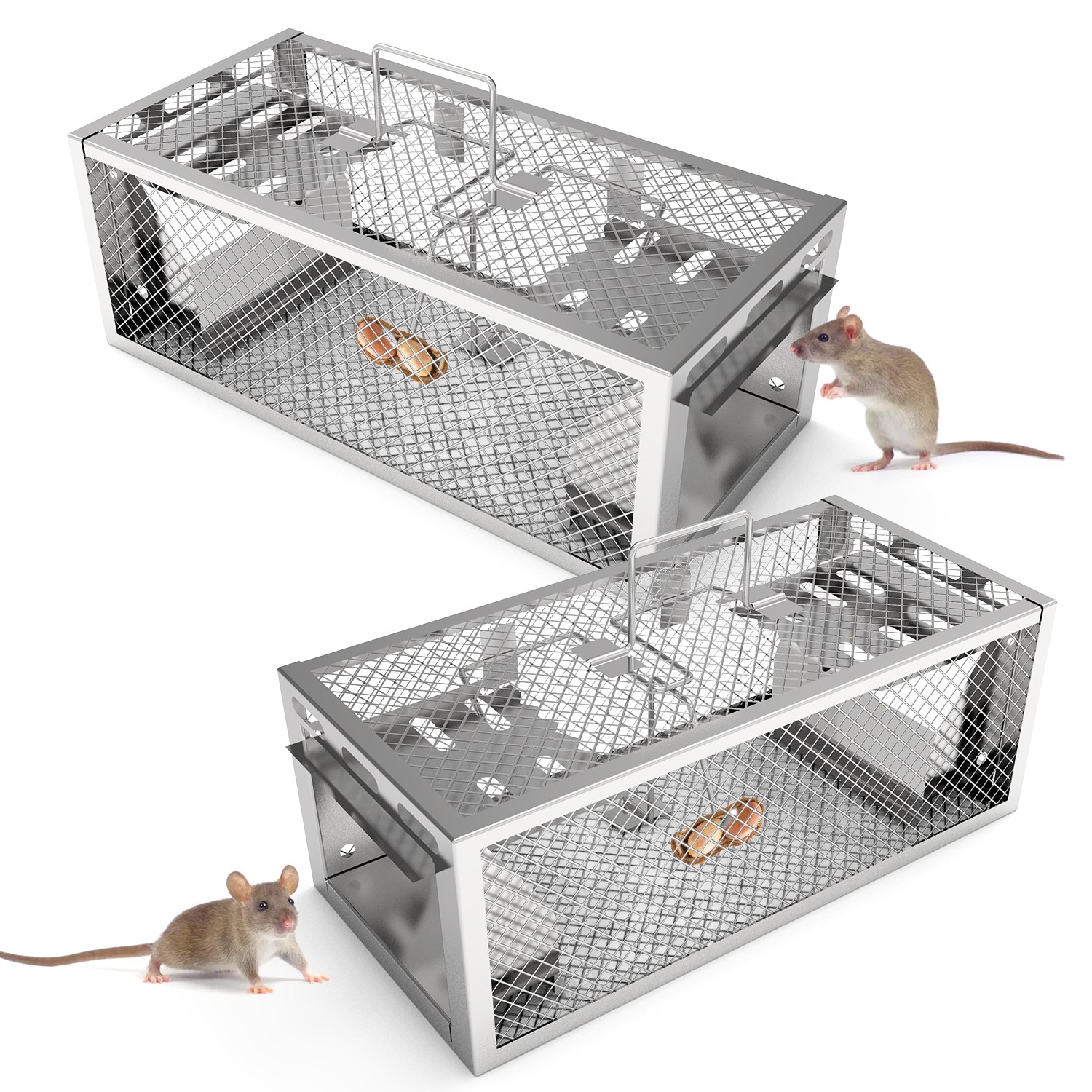 2Pack Piège à souris automatique 11,81x5,63x4,45po