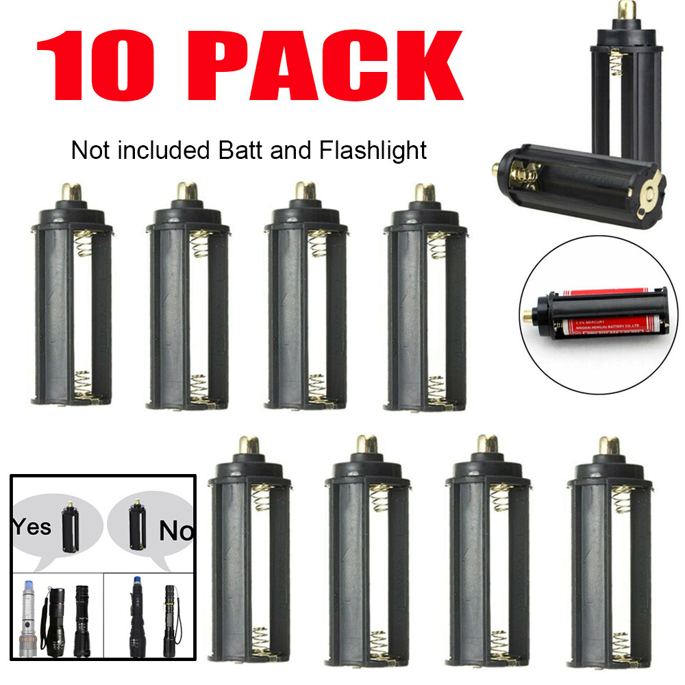 Étui batterie 3 AAA circulaire plastique torche (10 pcs)