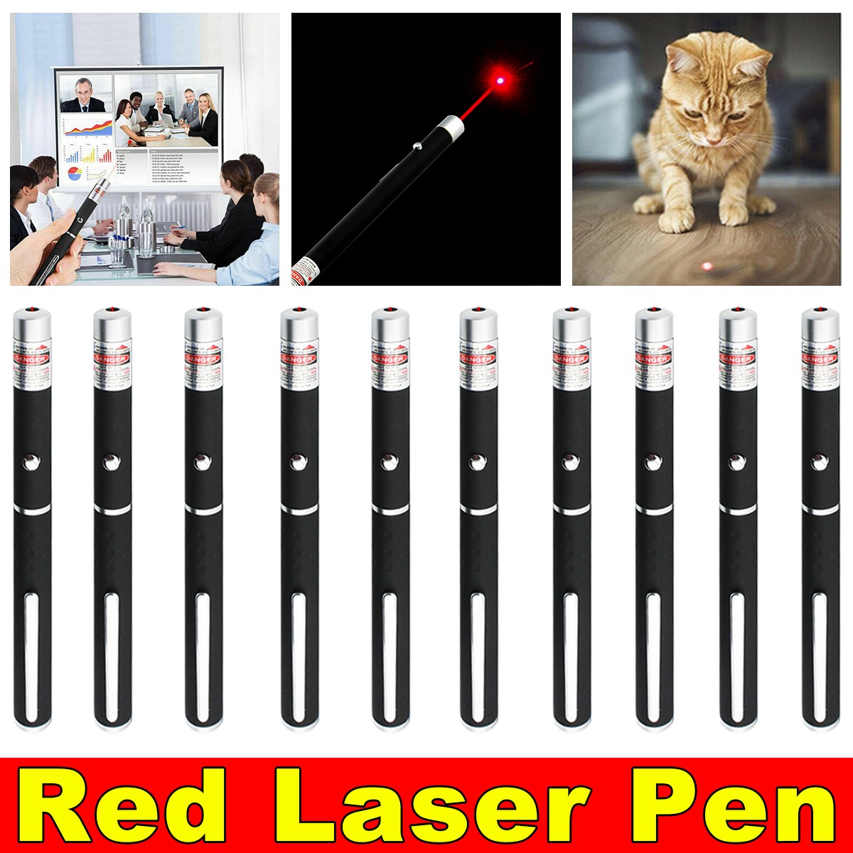 Pointeur laser rouge 650nm 10 pcs jouets animaux