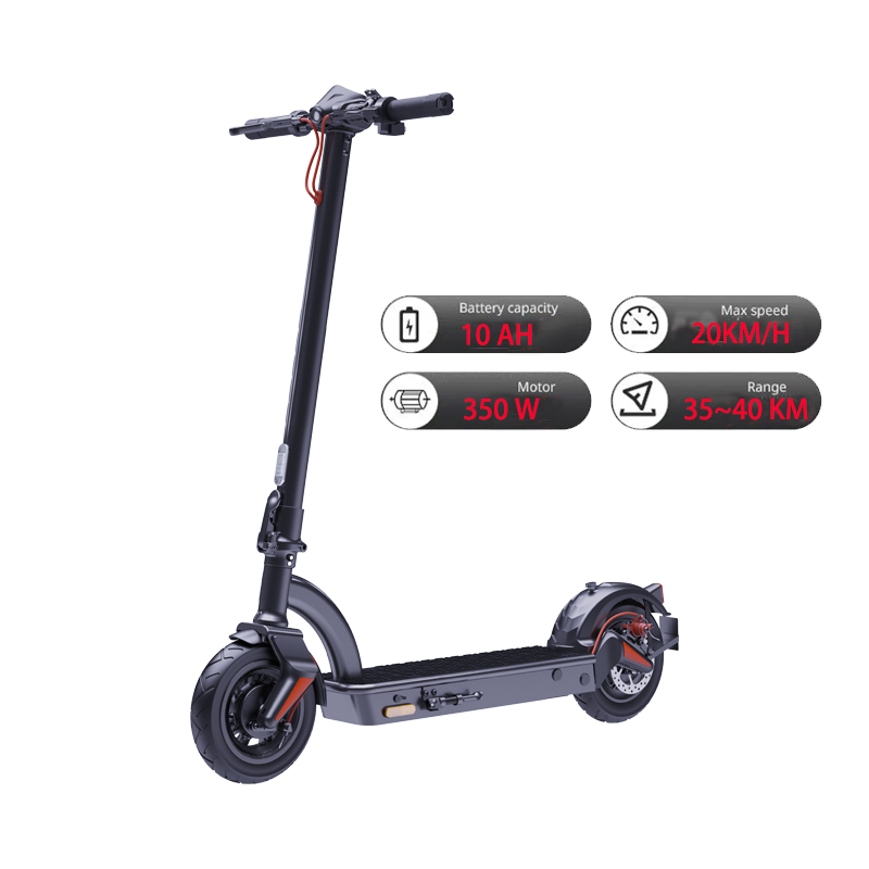 Trottinette électrique 10 po 36V 350W adulte, 25 milles autonomie