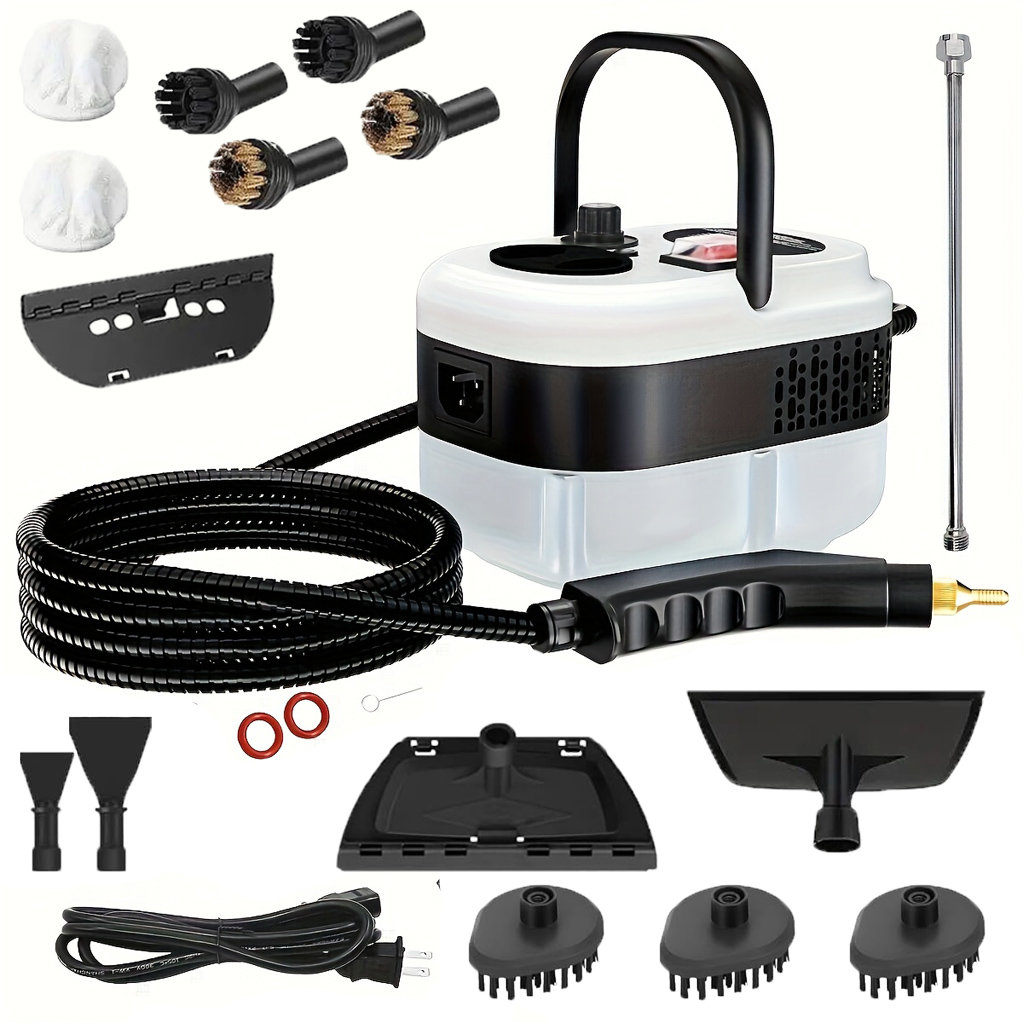 Nettoyeur vapeur portatif 2500W, réservoir 1,2L, 12 accessoires