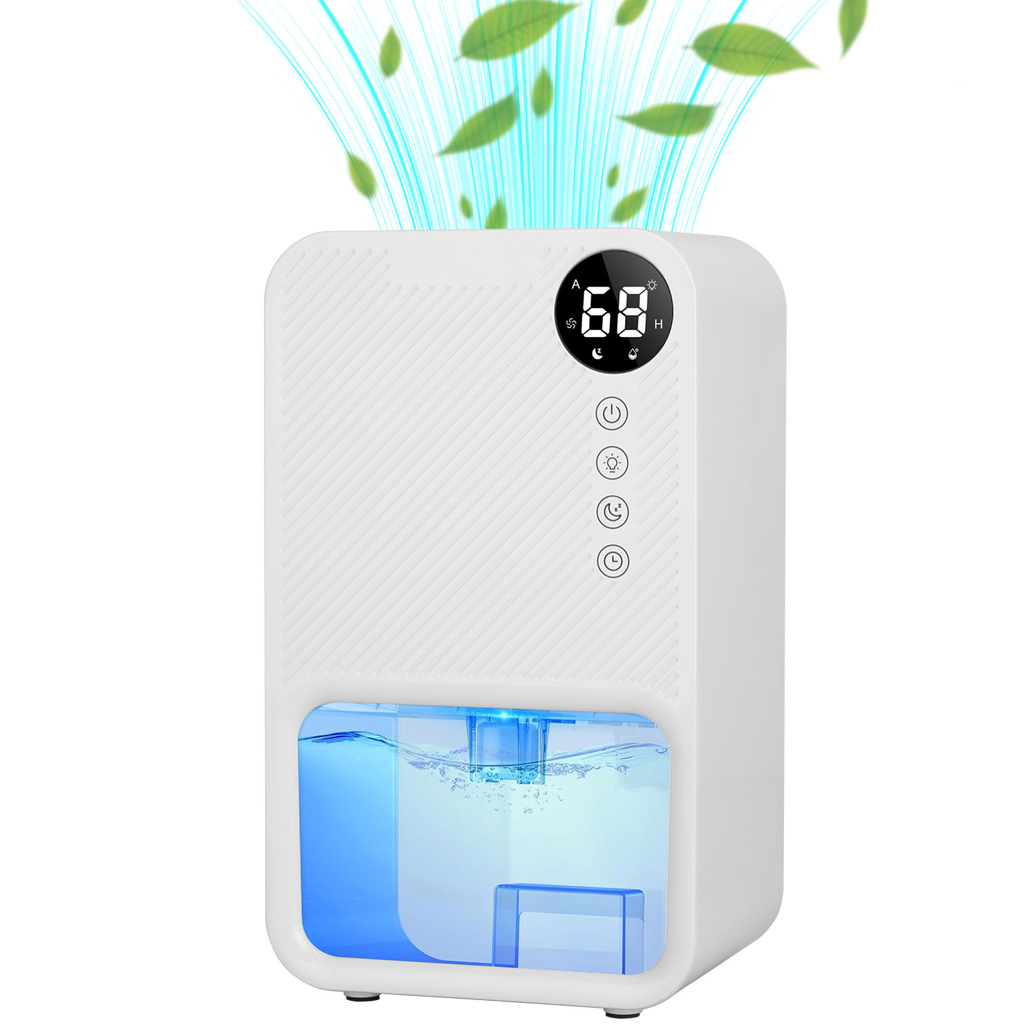 Déshumidificateur portable 37oz minuteur 24h 7 couleurs