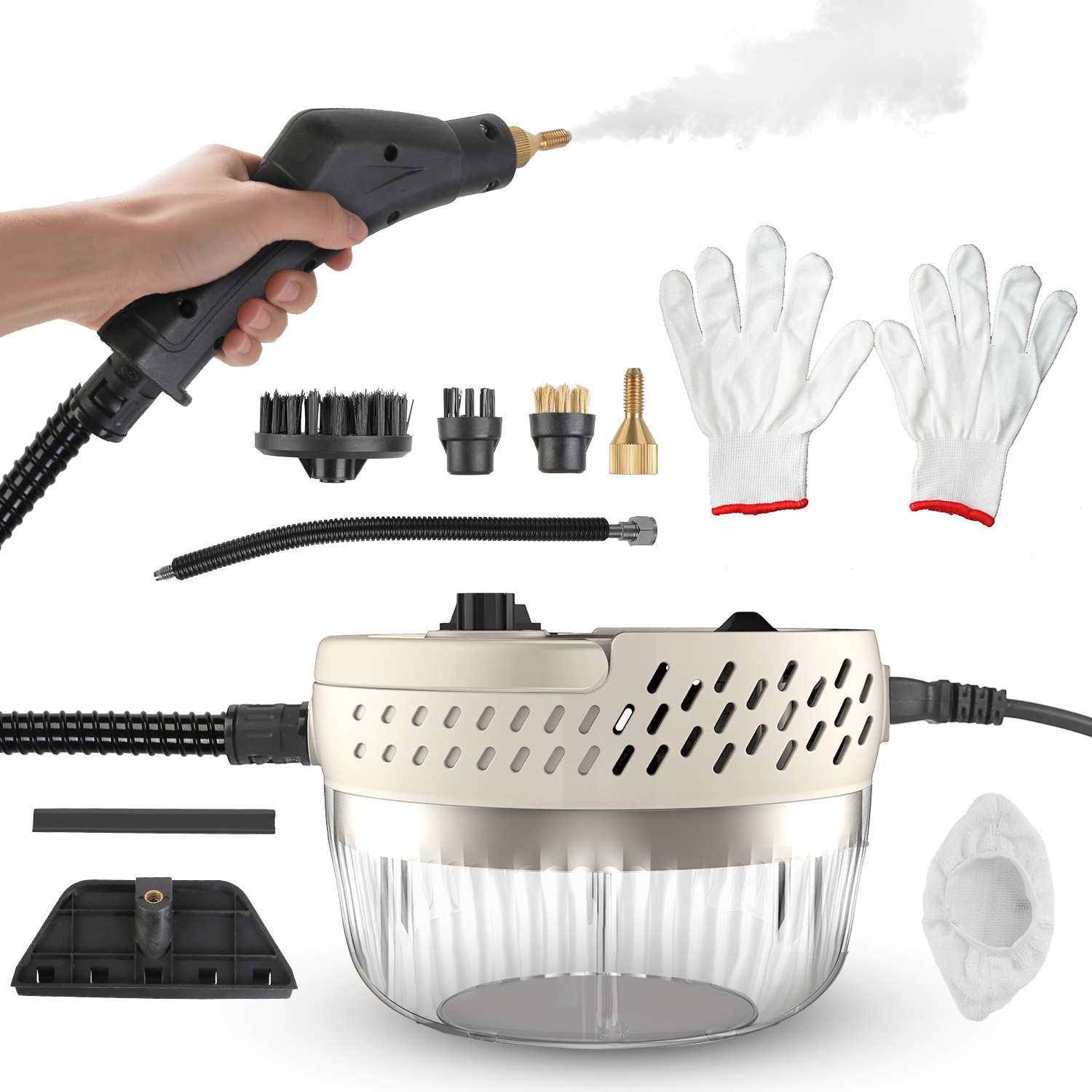 Nettoyeur vapeur 2500W 1400ml 9 accessoires