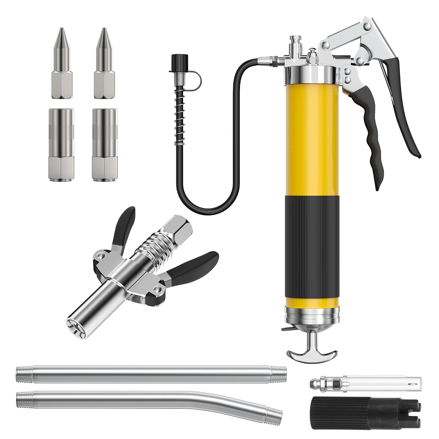 Pistolet graissage 14oz 7000 PSI flexible ressort