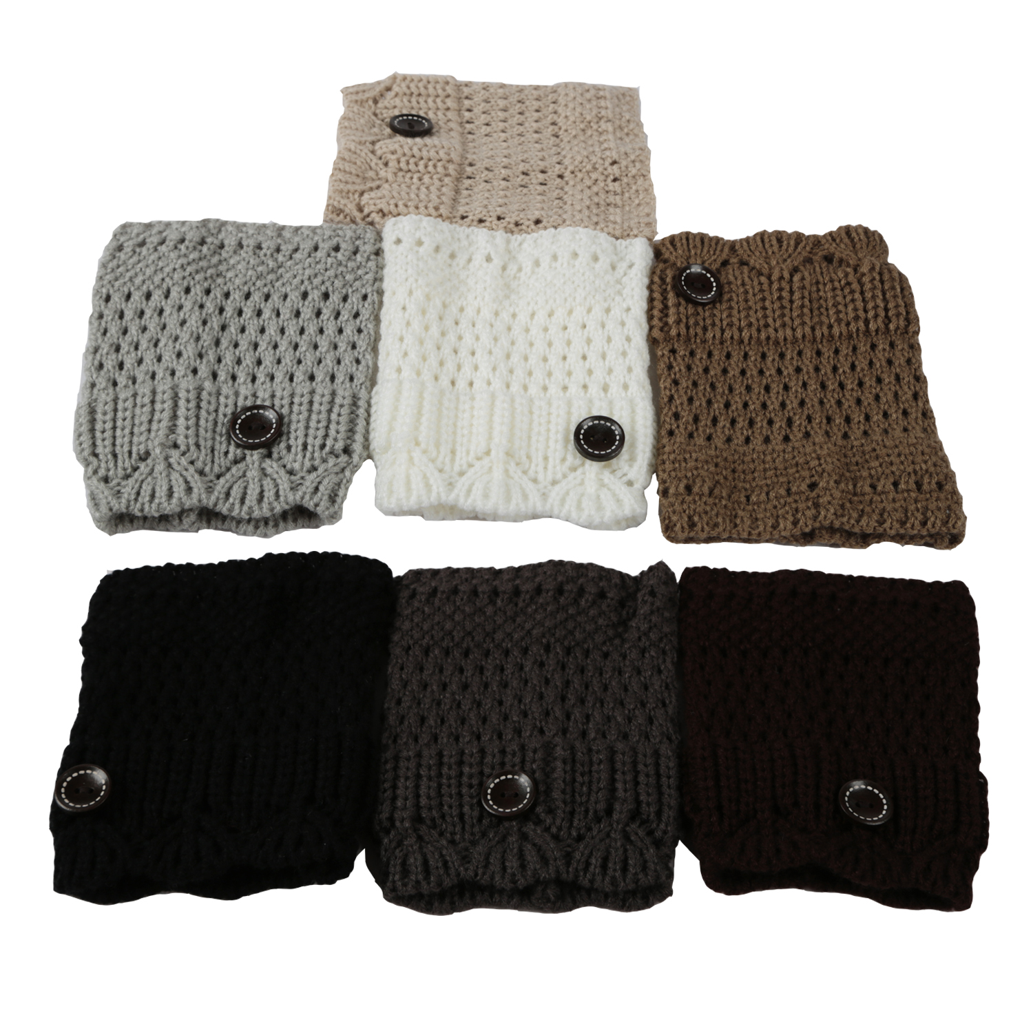 1 paire de guêtres tricotées d'hiver pour femme