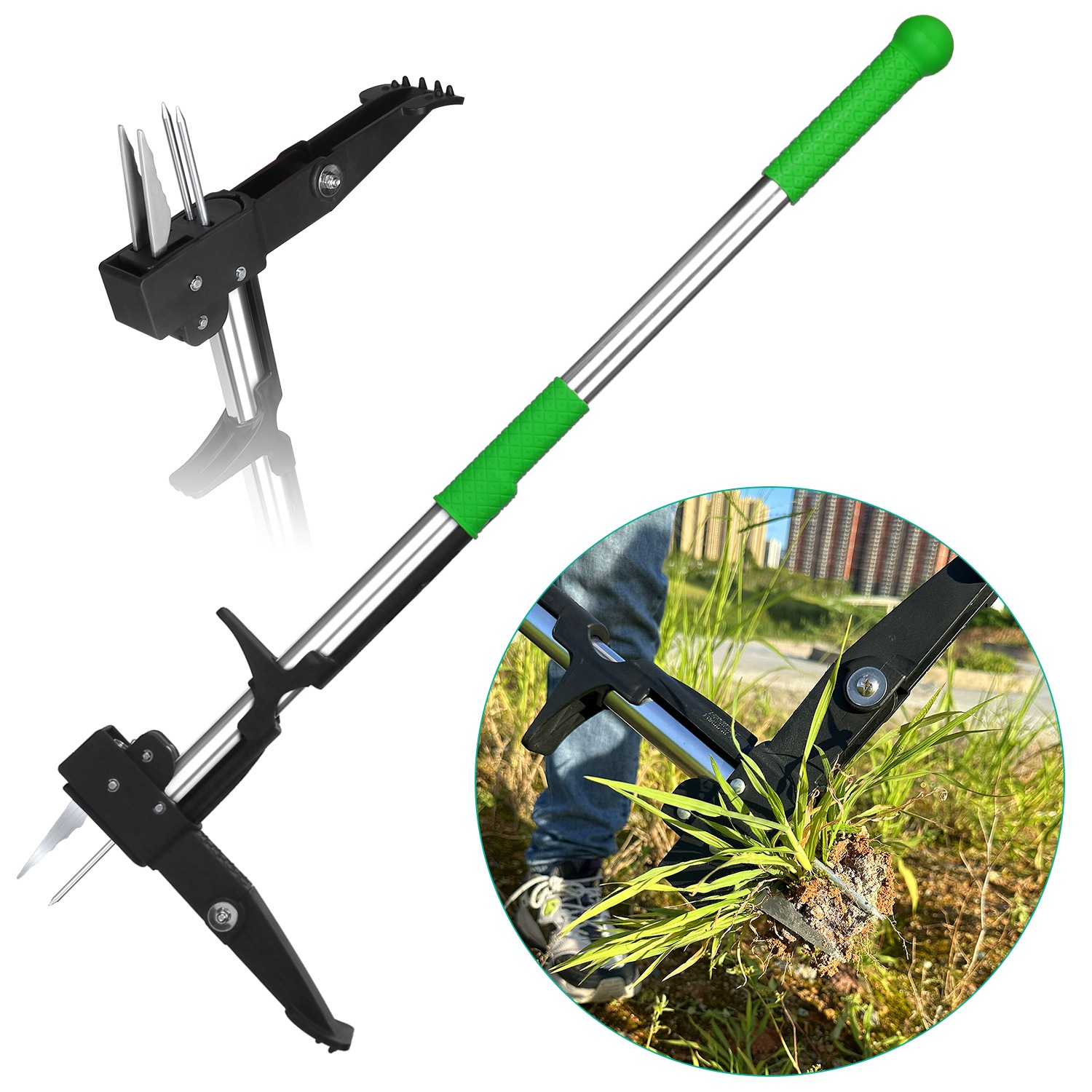 Arrache-mauvaises aluminium 4 griffes sans plier