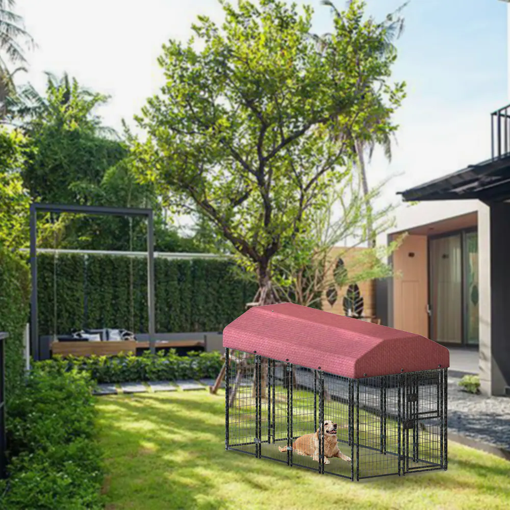 Cage course fil 12pcs tube carré noir porte simple