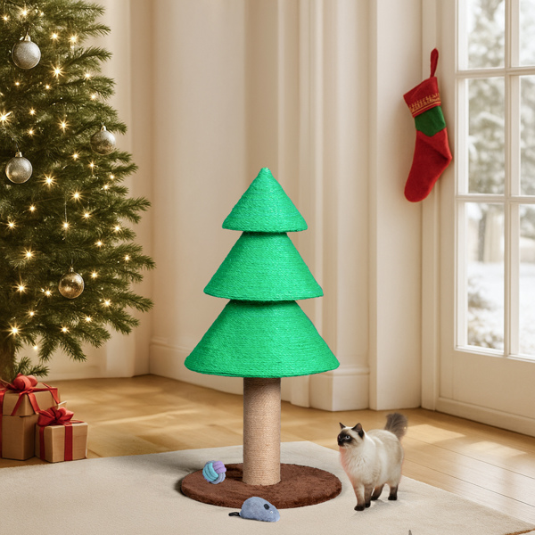 Griffoir sapin 31,5po chat sisal tour grise