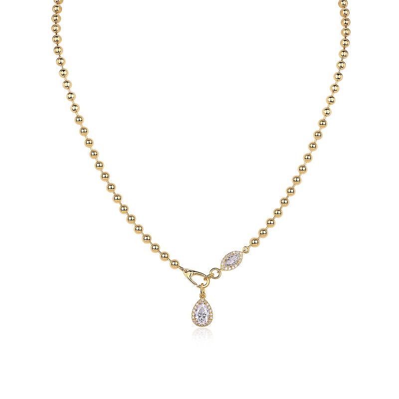 1Ensemble pendentif moissanite S925 argent sterling plaqué or