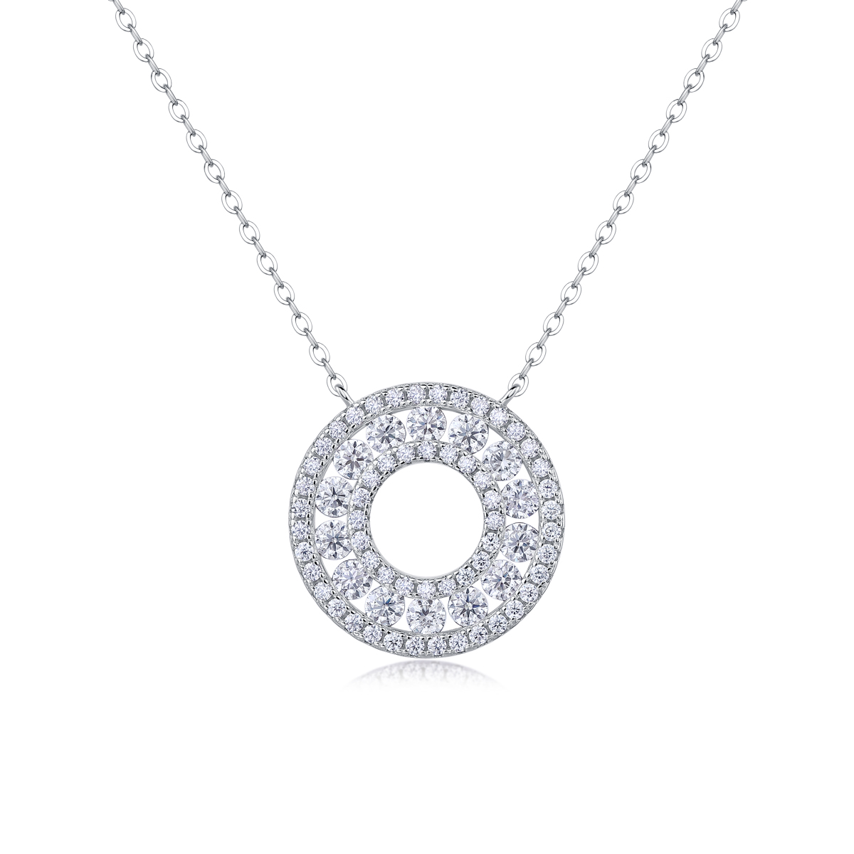 1Reciprocating - Pendentif moissanite S925 argent sterling