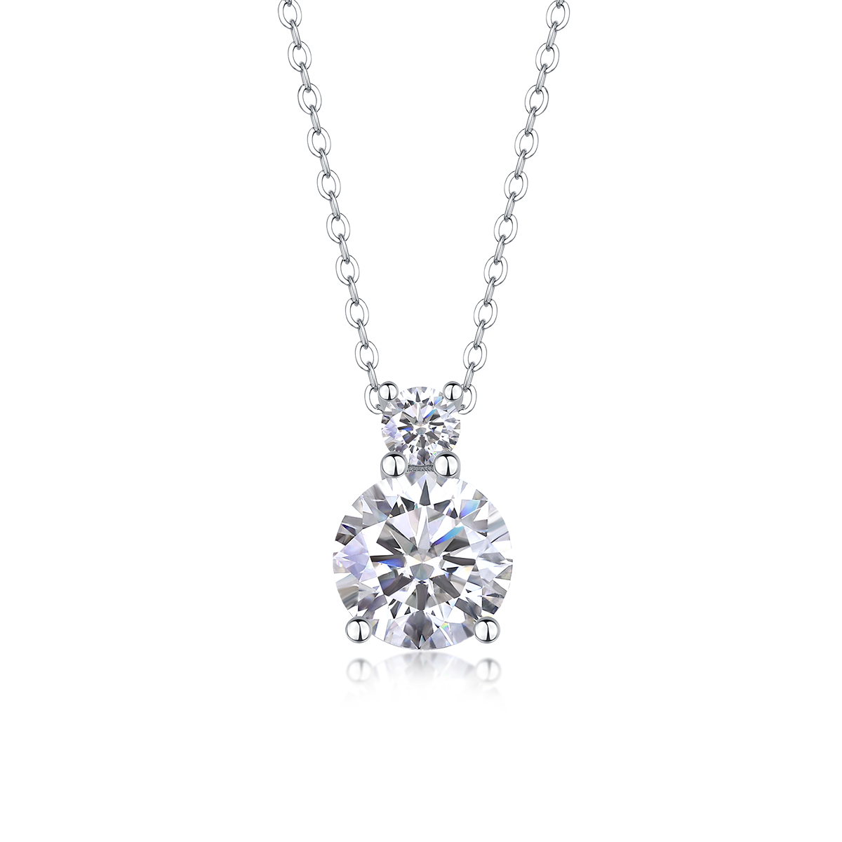 1Jazz Manor - Pendentif moissanite 3ct S925 plaqu