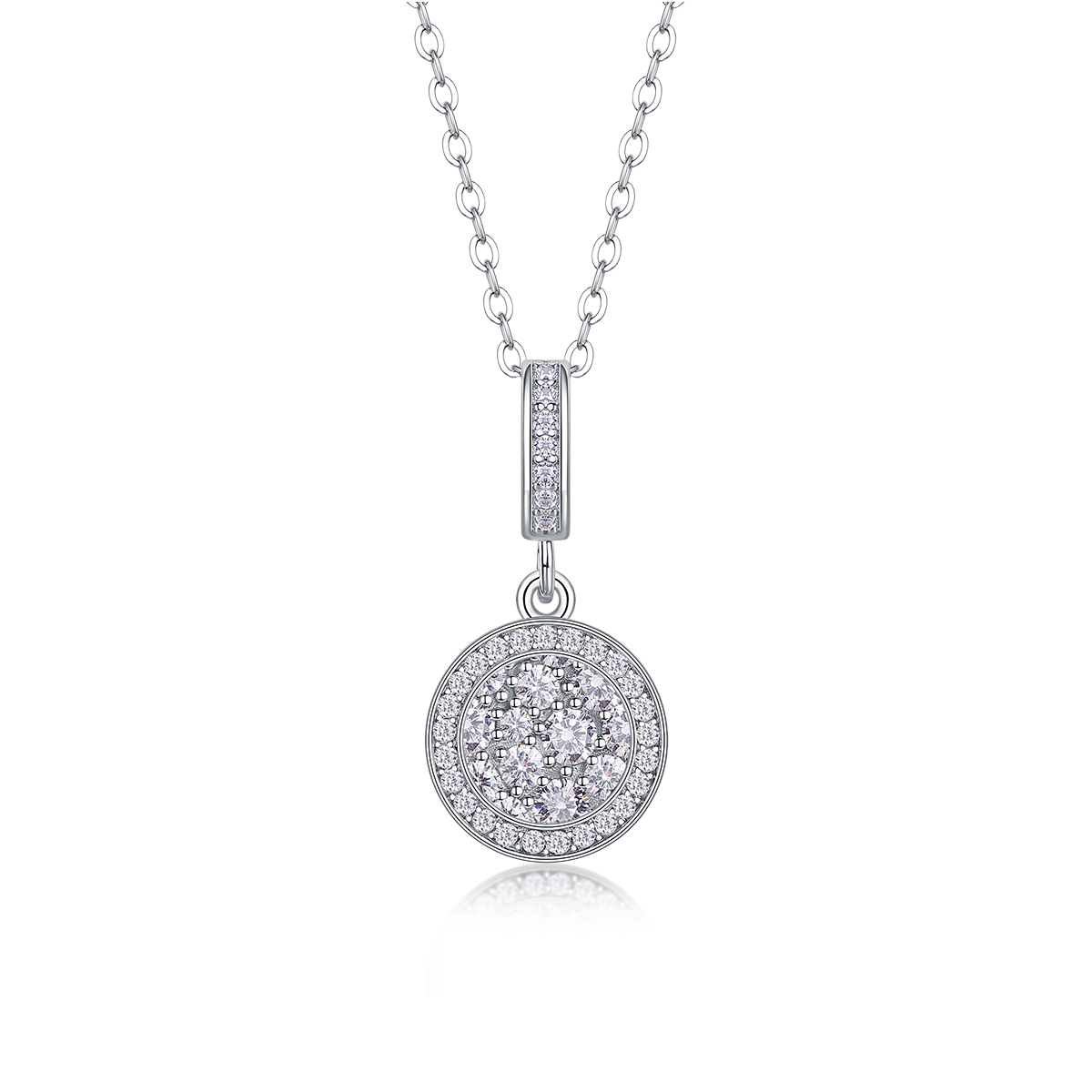 1Double Ring Combination - Ensemble pendentif moissanite