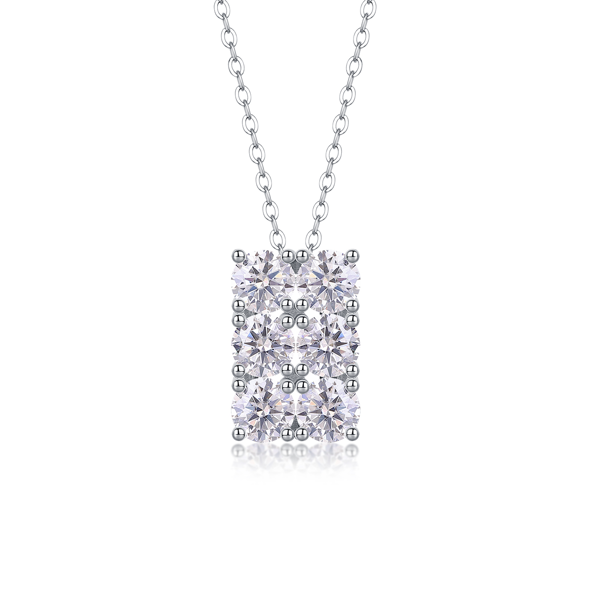 1Grand Rond - Pendentif Moissanite 0.5-0.3ct S925