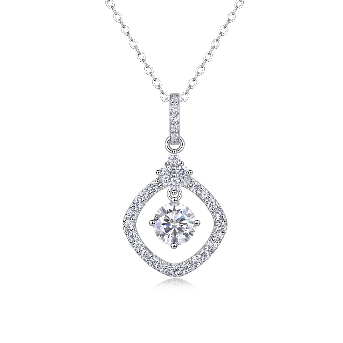 1Starlight Heart-to-Heart - Pendentif 1ct moissanite