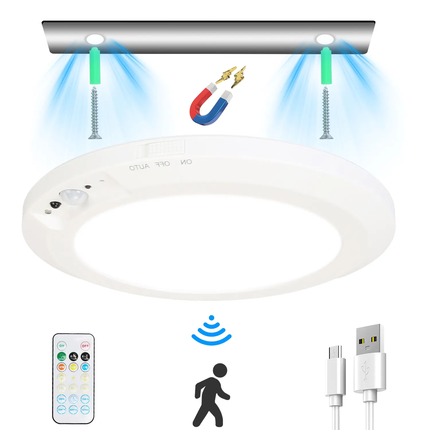 Luminaire plafond détecteur mouvement magnétique GPCT5333