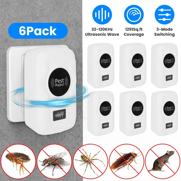 6 répulsifs ultrasoniques insectes technologie double onde