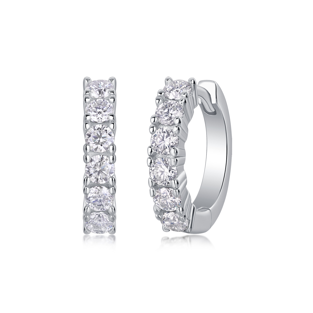 1Pursuit - Ensemble boucles moissanite S925 plaqu