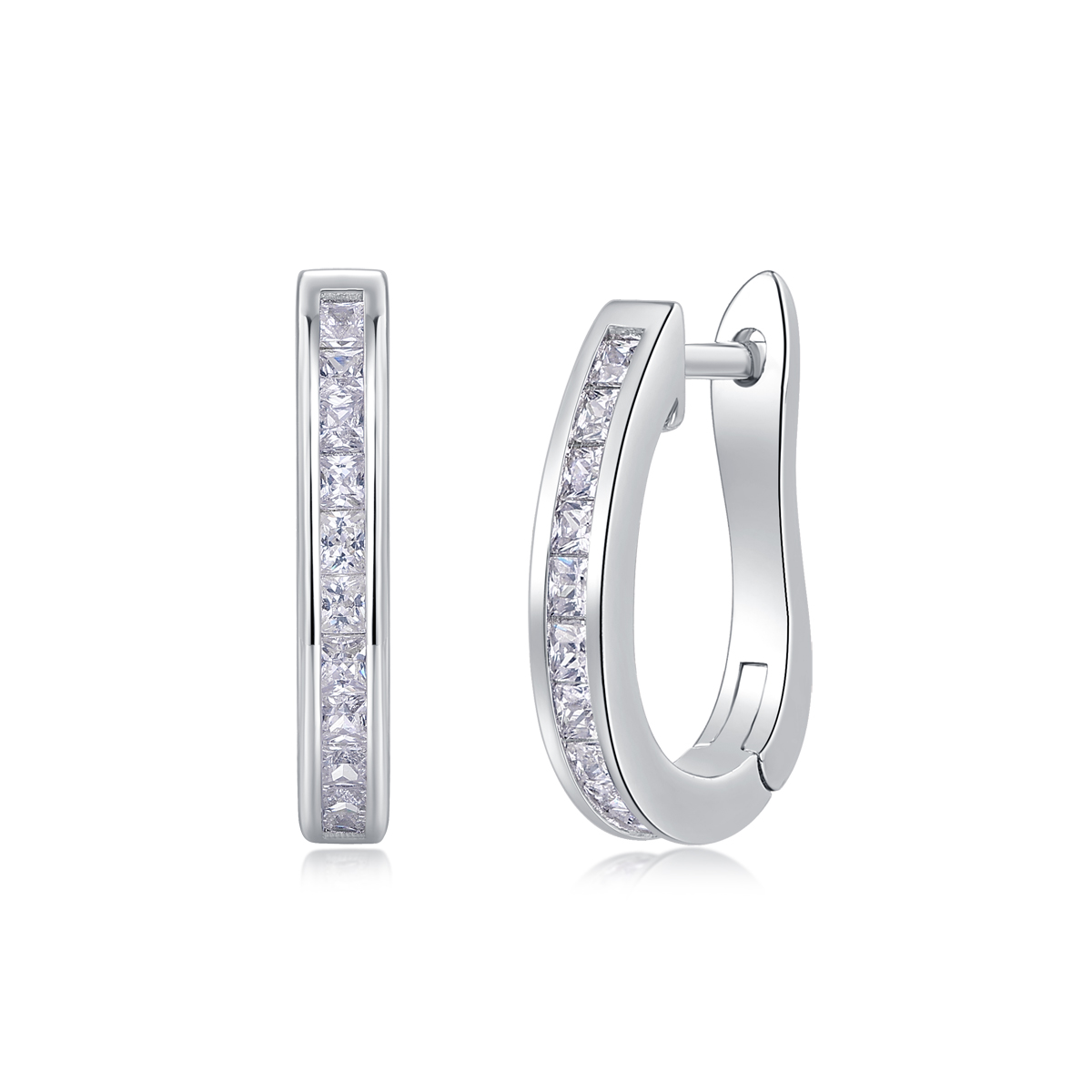 1Touch Tenderness - Ensemble boucles moissanite S925 argent sterling