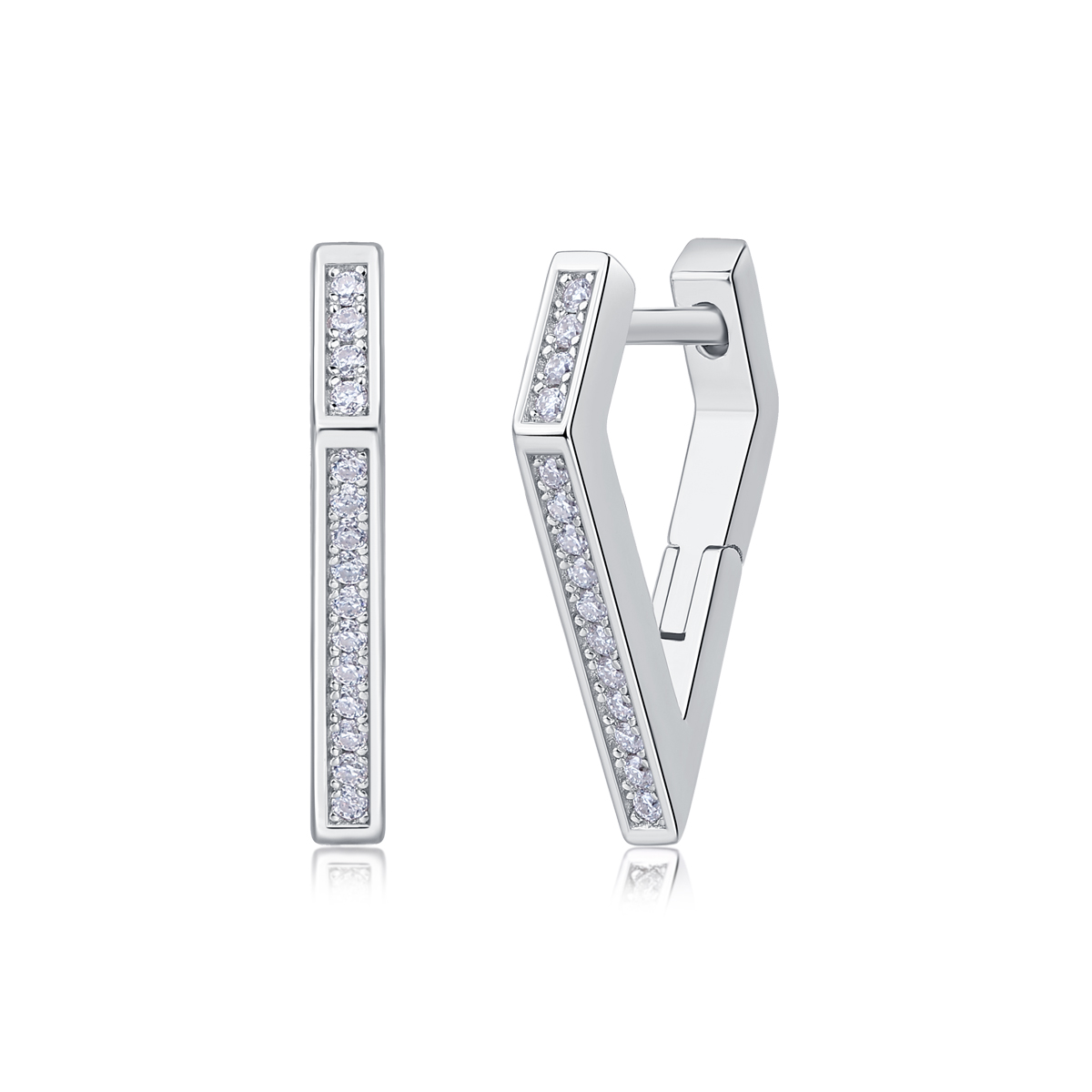 1Coronation - Ensemble boucles moissanite S925 plaqu