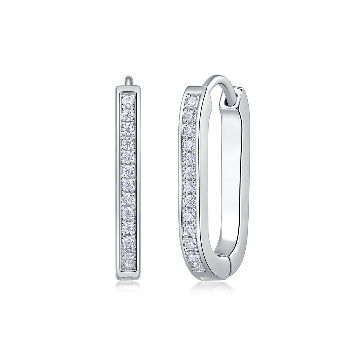1Reincarnation - Boucles moissanite S925 plaqu platine