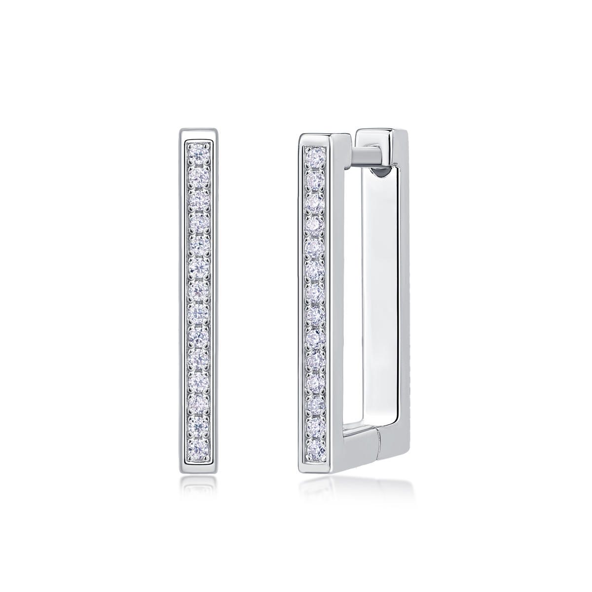 1Kokang - Boucles Moissanite S925 Argent Platine Luxe