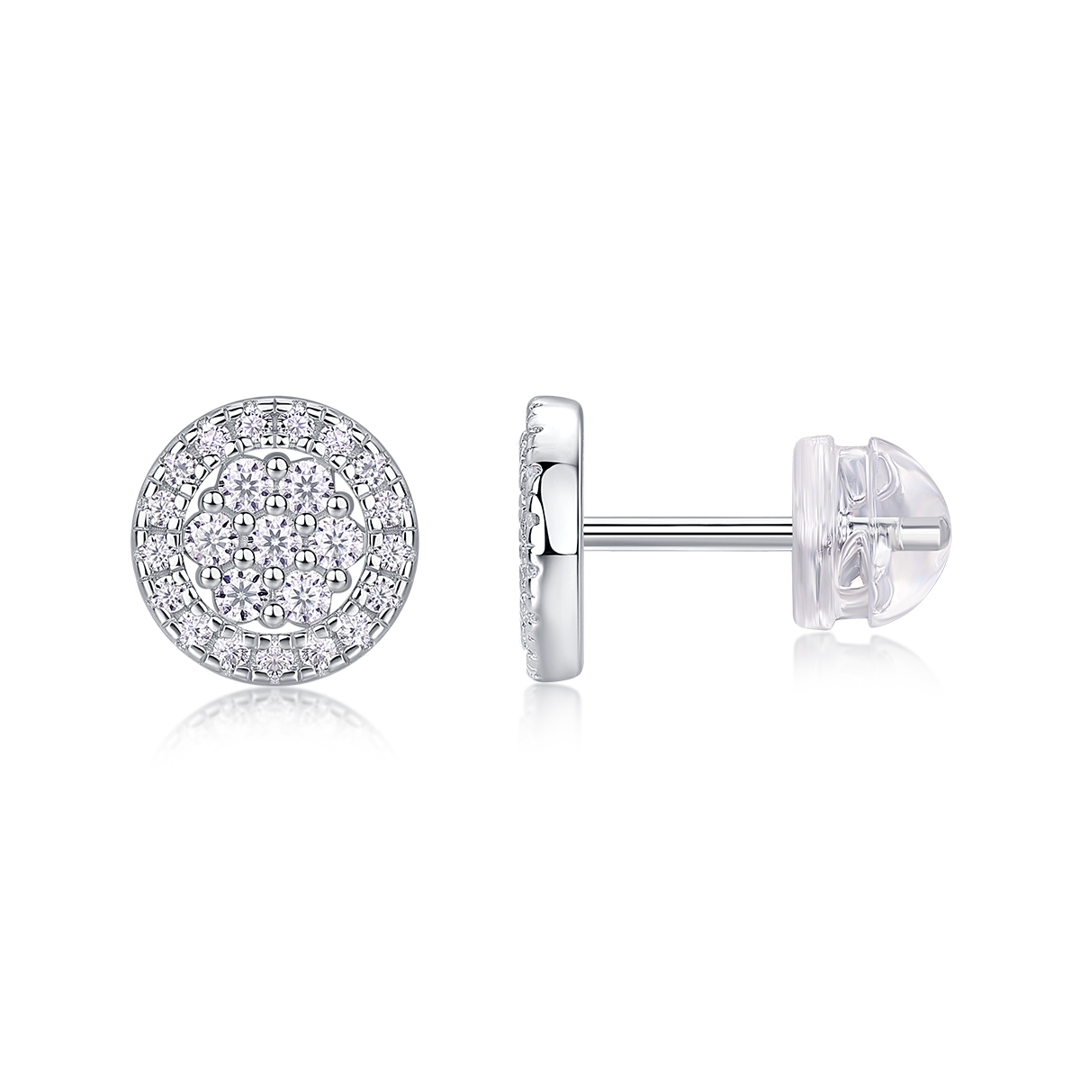 1Conjecture Cosmique - Boucles Moissanite S925 Argent