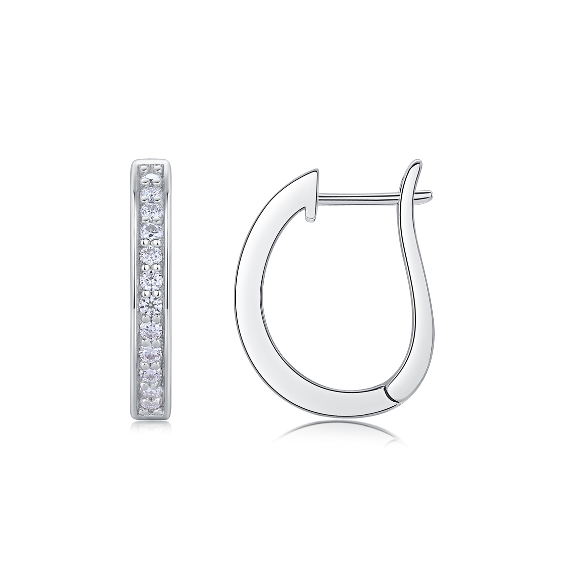 1Rosée Matin - Boucles Moissanite S925 Argent Platine