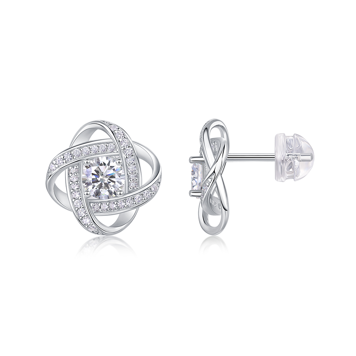1Hope Beam - Ensemble boucles moissanite 0,5ct S925
