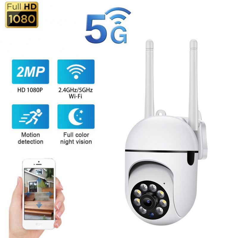 Caméra PTZ WiFi 1080P extérieur suivi auto audio bidirectionnel