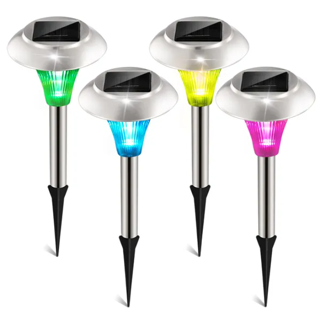 4 luminaires solaires jardin