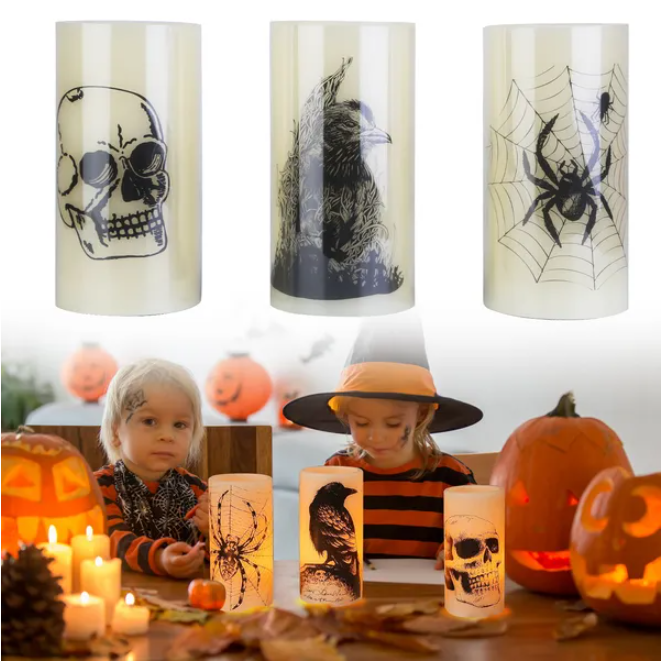 Bougie DEL flameless Halloween 3 pack