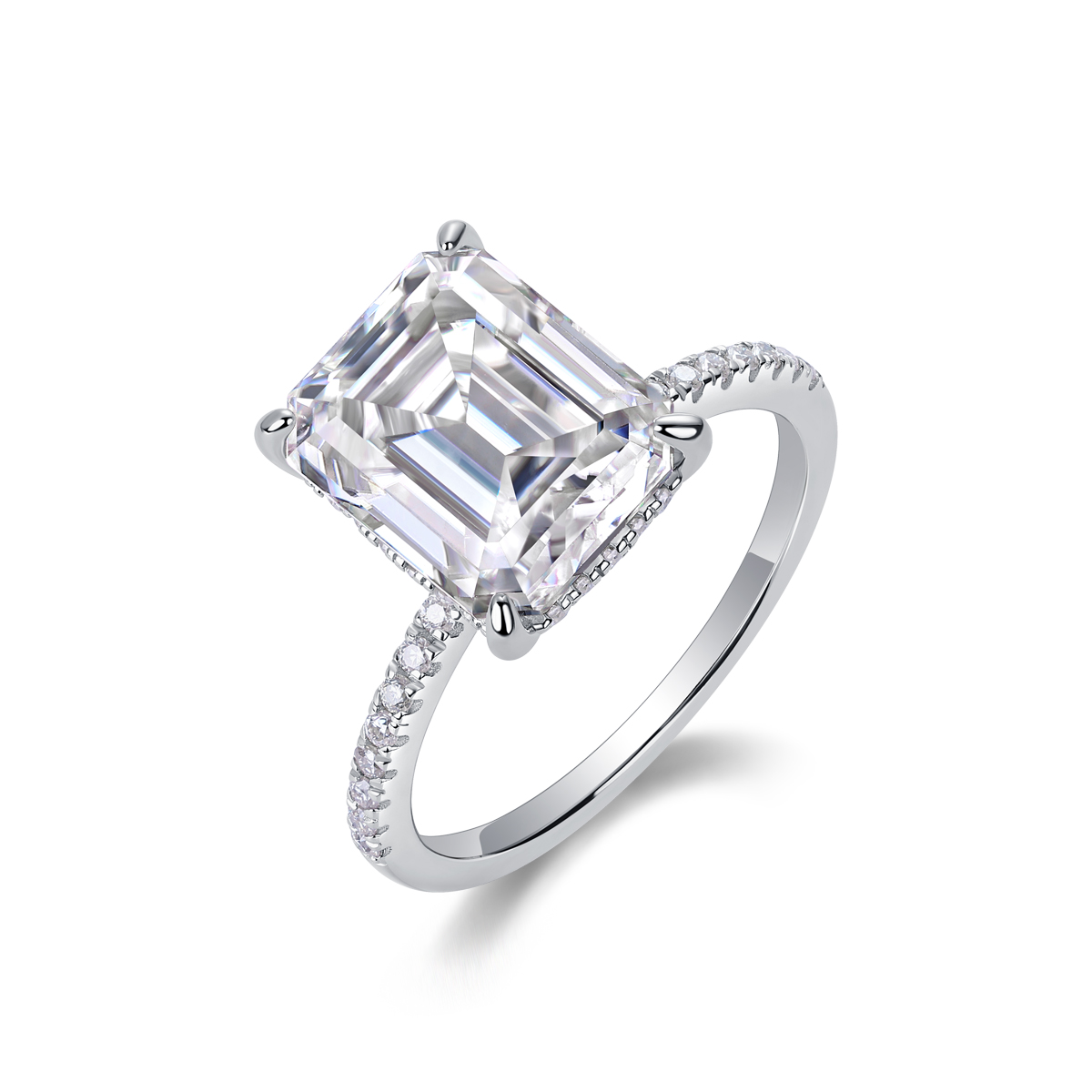 1Iridescence City - Bague moissanite S925 diamant