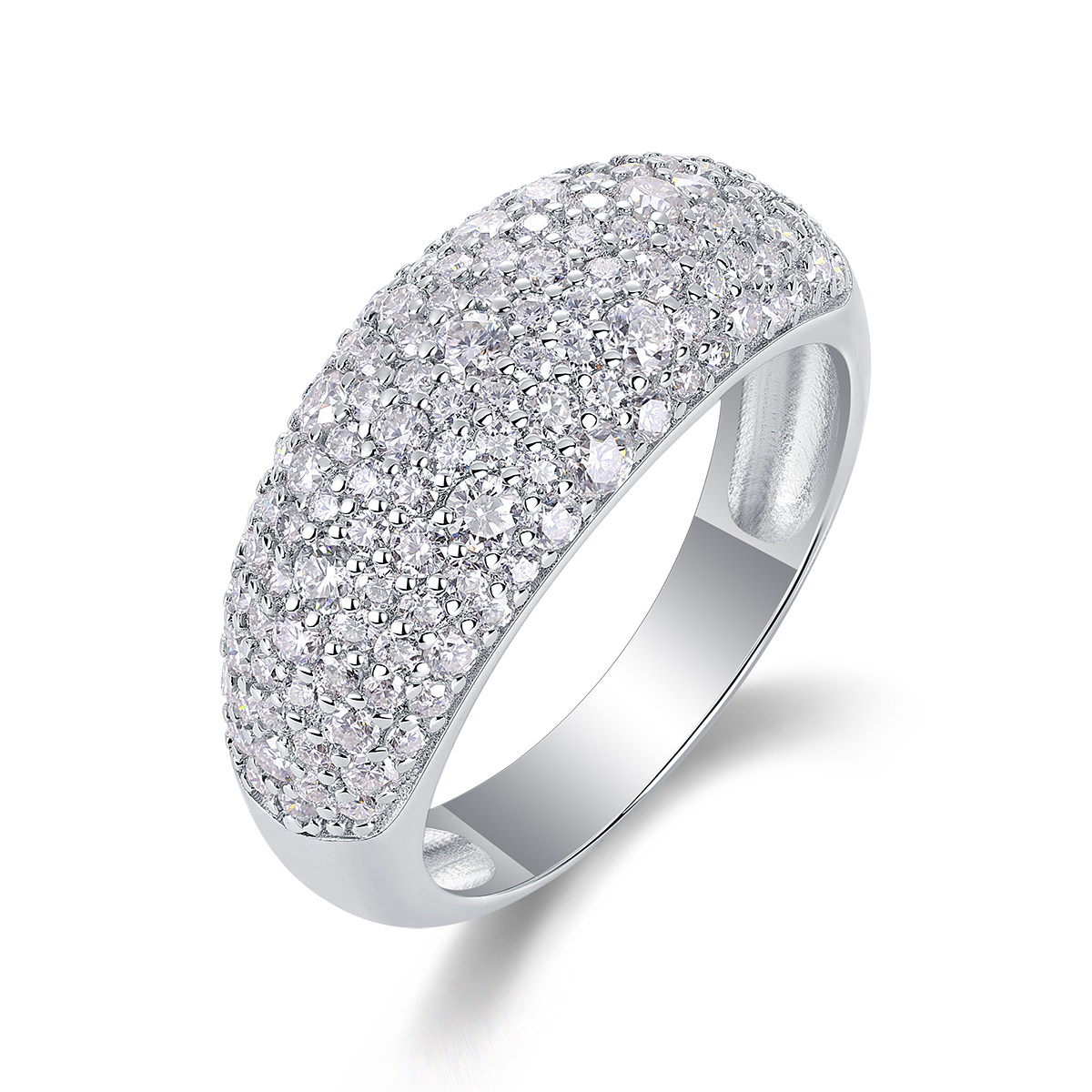 1Nuit Étoilée - Bague Moissanite S925 Argent Platine