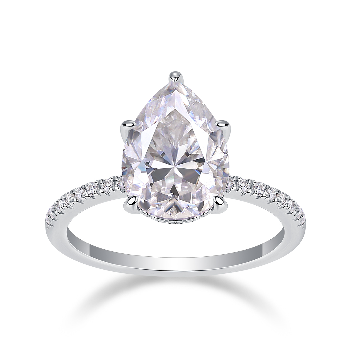 1Lumière Et Ombre - Bague Moissanite S925 Argent
