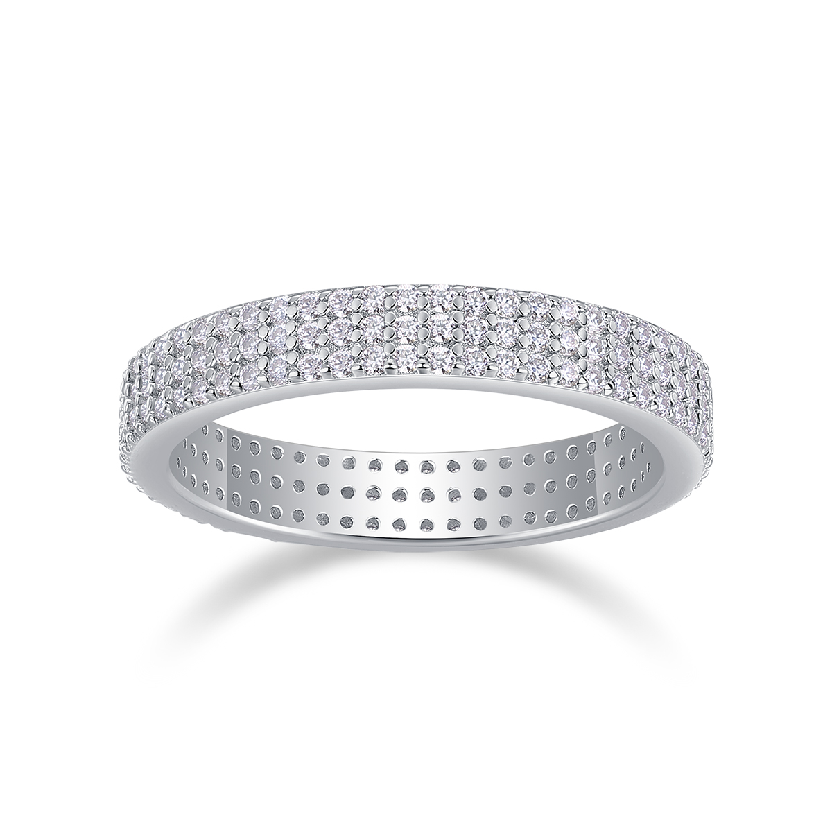 1Light Up The Moments - Bague moissanite S925 argent sterling