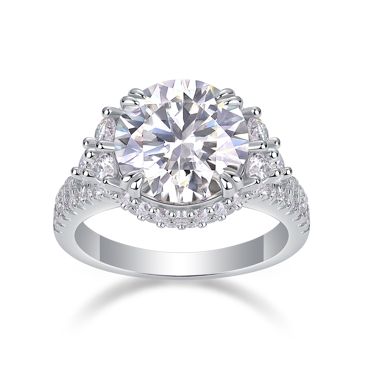 1Dance With Youth - Ensemble moissanite 5 carats S925 argent