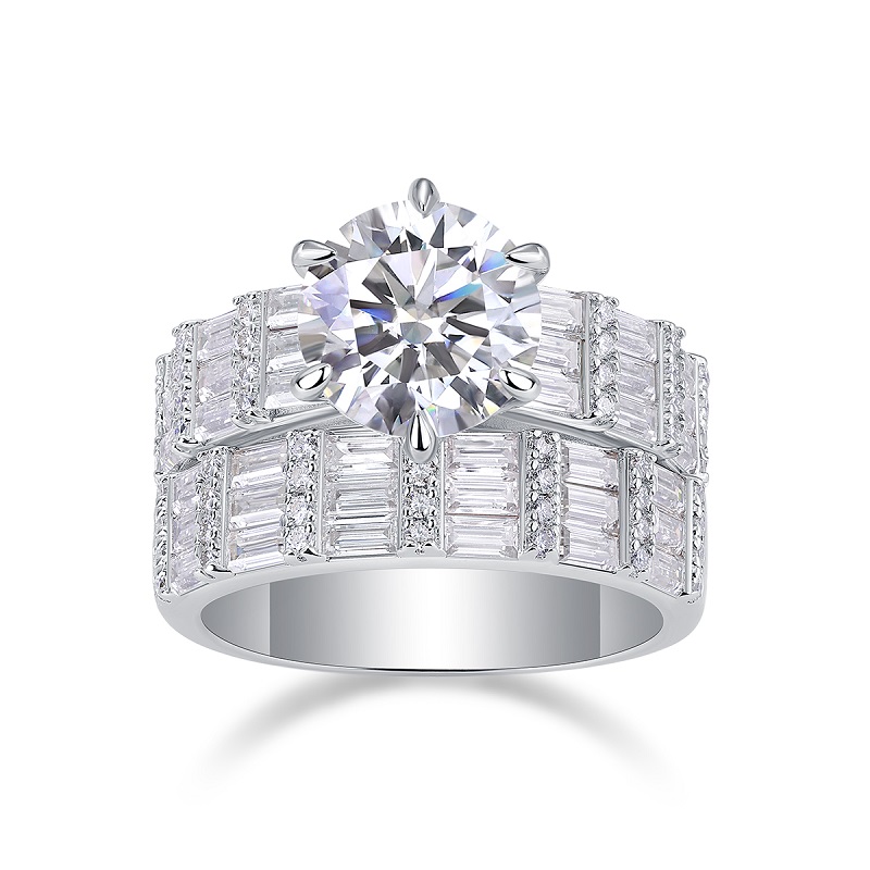 1Vanilla - Bijou moissanite 3 carats S925 argent sterling