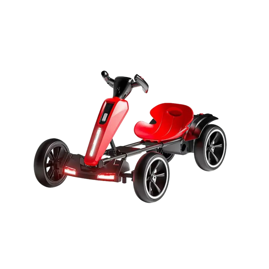 Go-kart électrique 12V pliable rouge, 3-6 ans, siège ajustable