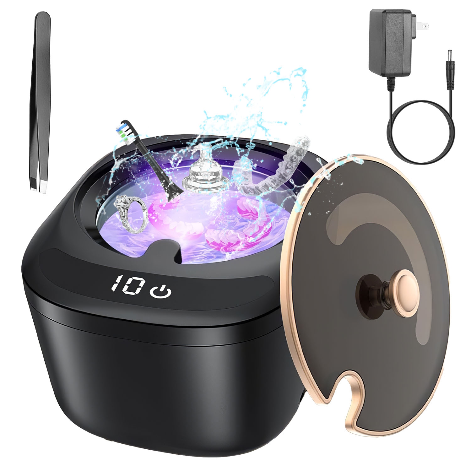 Nettoyeur ultrason 45kHz 230ml 3 modes UV