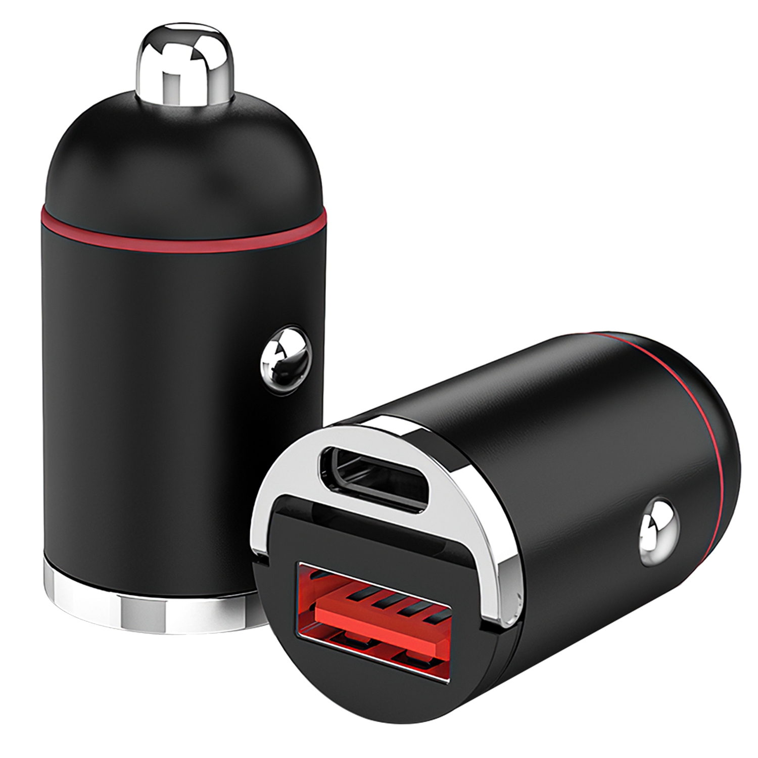 2 pcs chargeur auto USB TypeC 100W QC4.0 PD3.0 dual port