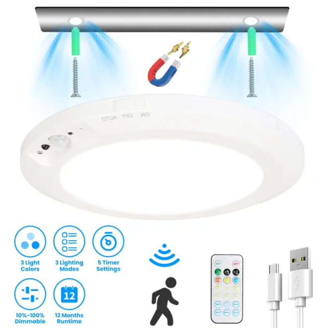 Luminaire plafond détecteur mouvement rechargeable