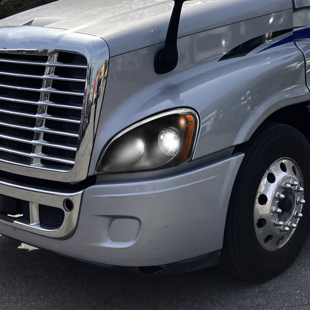Phares Freightliner Cascadia 2008-2017 noir gauche, droit
