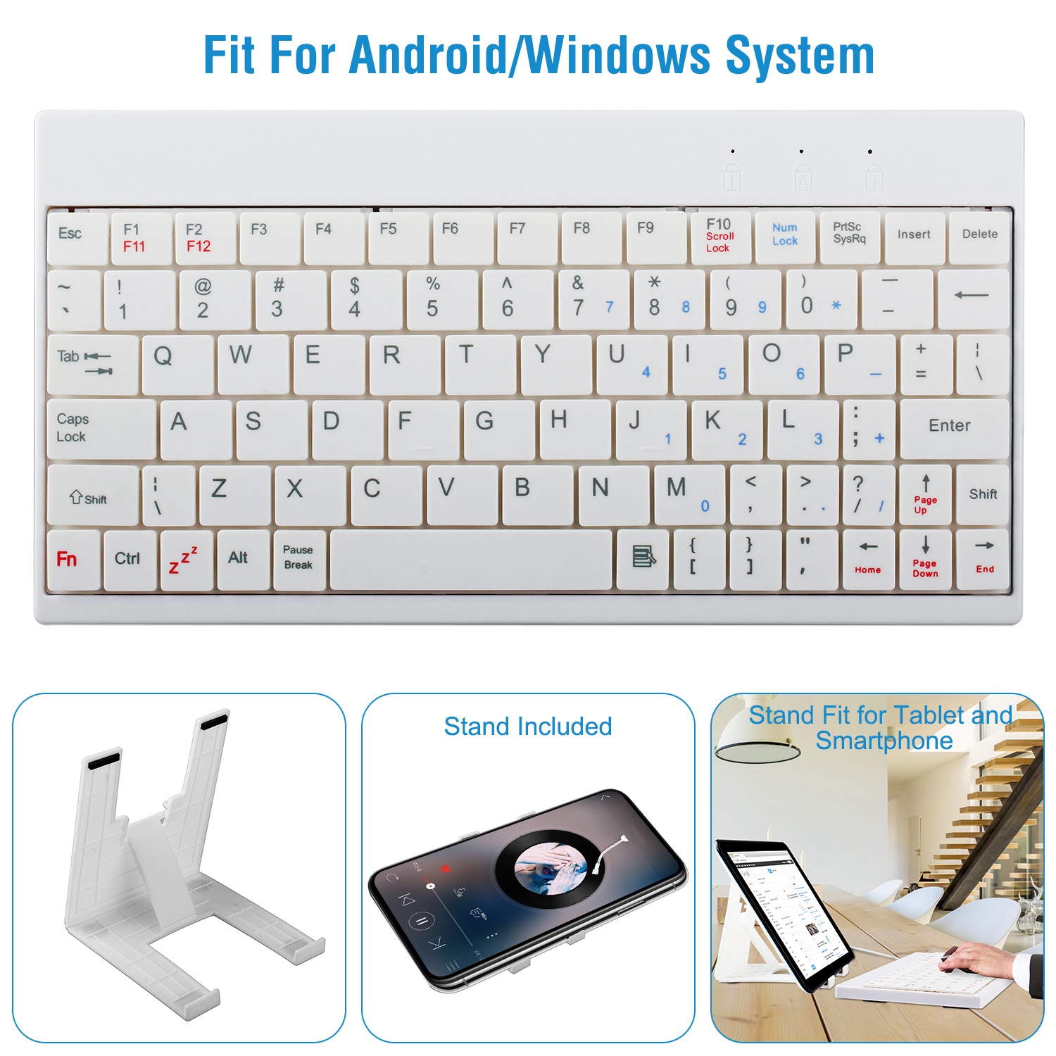 Clavier filaire 80 touches USB portable avec sac de transport