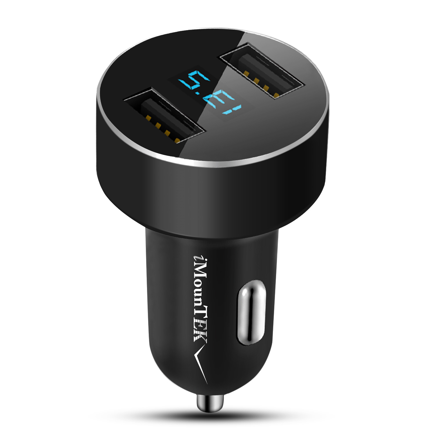 Chargeur auto dual USB 15W 3.1A alliage aluminium rapide