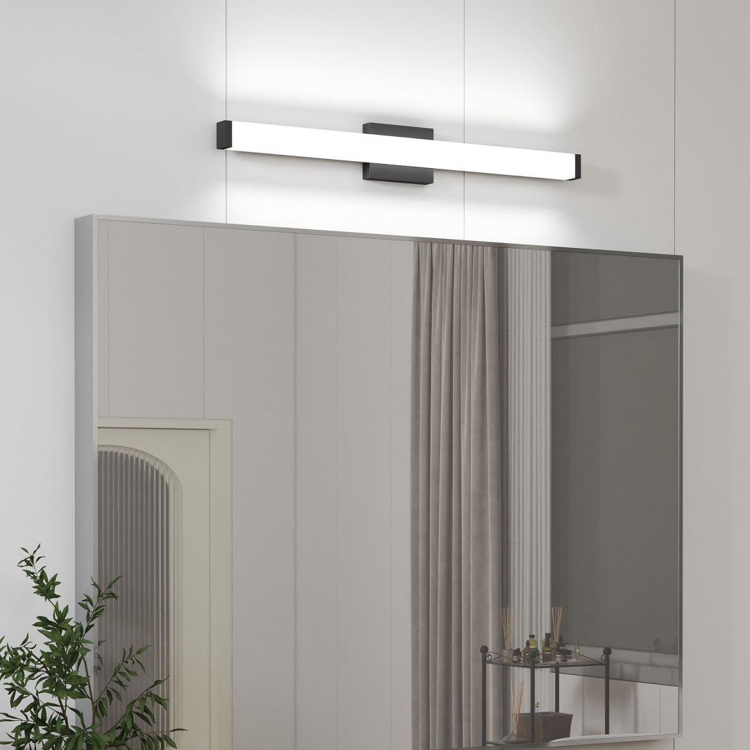 Luminaire vanité salle bain noir 33po 18W DEL 6000K