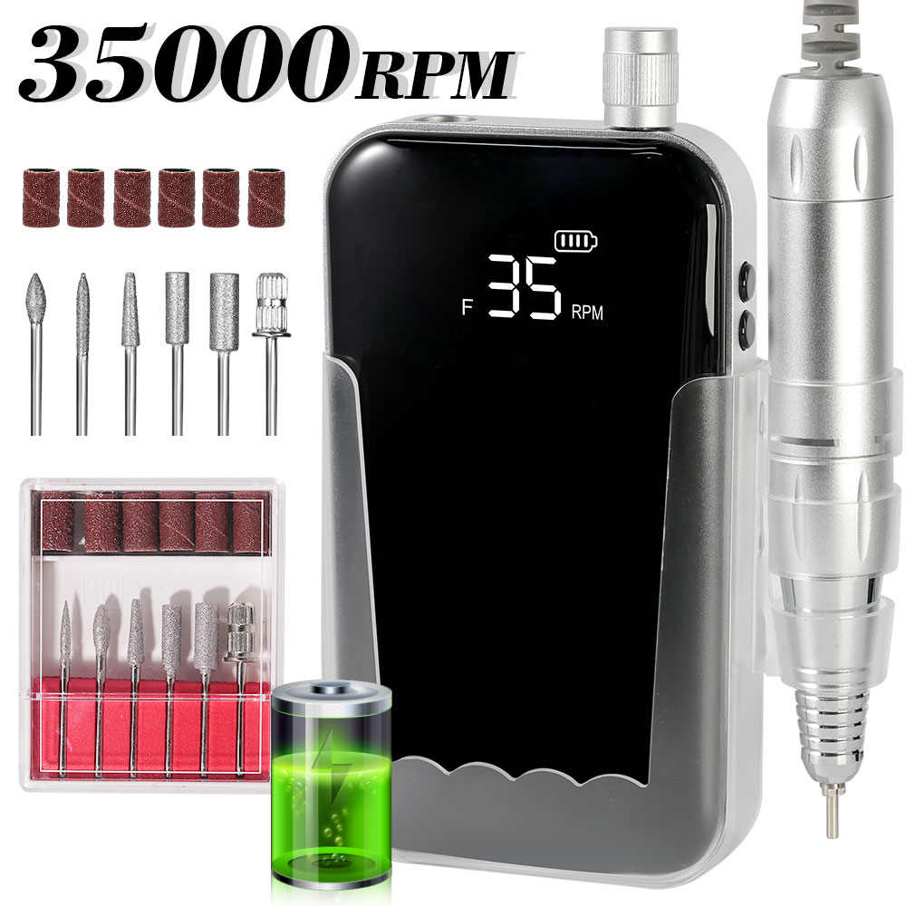 Perceuse ongles électrique 45000 RPM 12 embouts