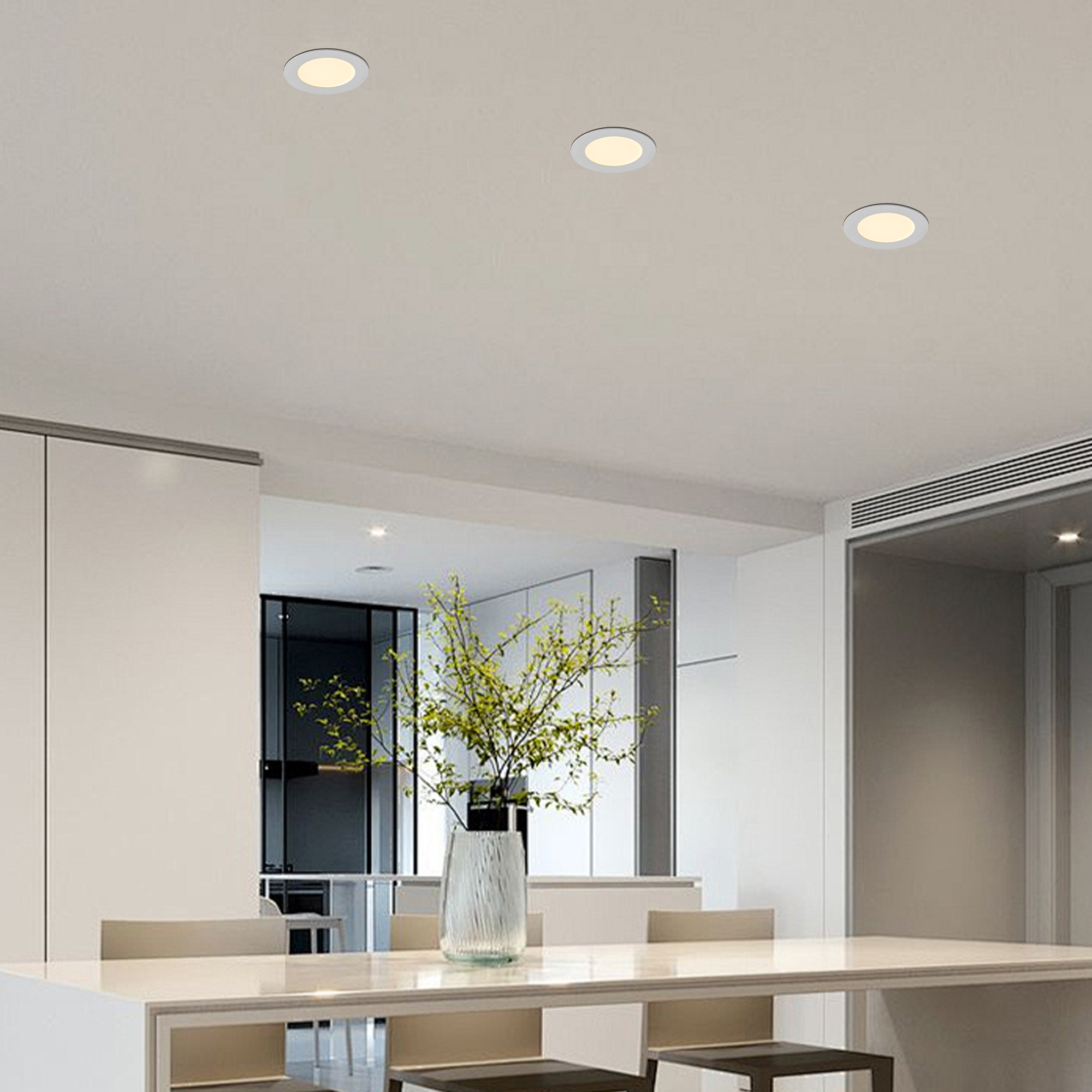 Ensemble 12 luminaires encastrés DEL 4", dimmables 2700K-5000K